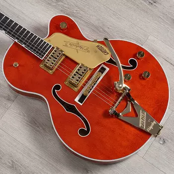 Гитара Gretsch G6120TG Players Edition Nashville, гриф из черного дерева, оранжевое пятно 2401398822