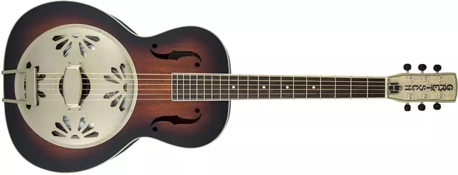 Гитара Gretsch G9241 Alligator Biscuit с круглым грифом и резонатором, звукоснимателем Fishman Nashville, 2 цвета Sunburst — CAXR216423 G9241 Alligator Biscuit Round-Neck Resonator Guitar with Fishman Nashville Pickup, - CAXR216423