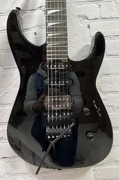 Гитара Jackson American Soloist SL3, гриф из черного дерева, черный глянец с футляром, 8,4 фунта 2802601803