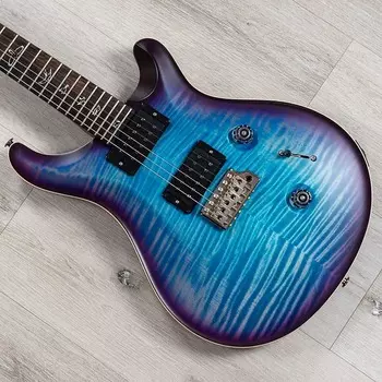 Гитара PRS Paul Reed Smith Wood Library Custom 24, Aquableux Purple Burst WL-01858-ABPB