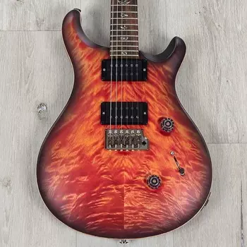 Гитара PRS Paul Reed Smith Wood Library Custom 24, Satin Blood Orange Smokeburst 108594::OU