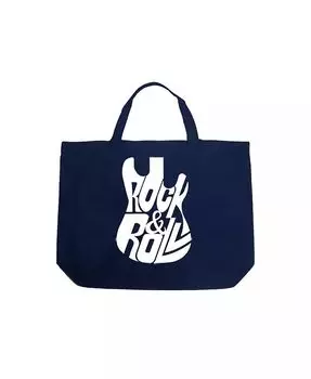 Гитара рок-н-ролла — большая сумка-тоут Word Art La Pop Art, черный