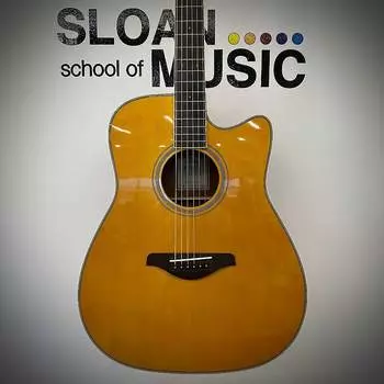 Гитара Yamaha FGC-TA TransAcoustic Dreadnought — винтажный оттенок CD-60 Dreadnaught w/case - Sunburst