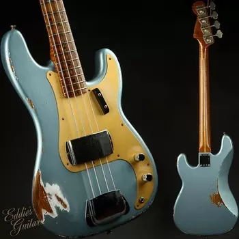 Гитары Fender Eddie's Exclusive Custom Shop 1957 Precision Bass Heavy Relic - Ice Blue Metallic Eddie's Guitars Exclusive Custom Shop 1957 Precision Bass Heavy Relic - Ice Blue Metallic