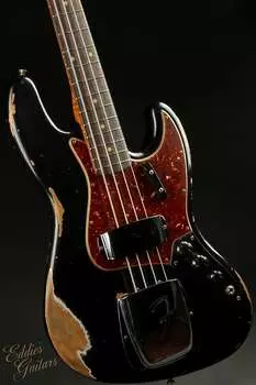 Гитары Fender Eddie's Exclusive Custom Shop 1964 Jazz Bass Heavy Relic - черный Eddie's Guitars Exclusive Custom Shop 1964 Jazz Bass Heavy Relic - Black