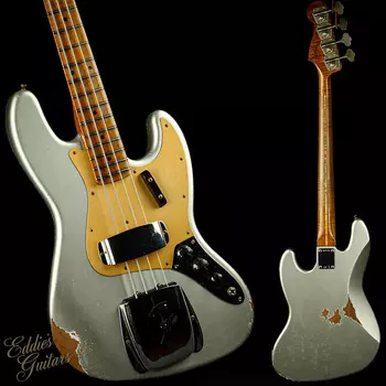 Гитары Fender Eddie's Exclusive Custom Shop 1964 Jazz Bass Heavy Relic - Inca Silver Eddie's Guitars Exclusive Custom Shop 1964 Jazz Bass Heavy Relic - Inca Silver