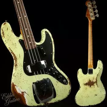 Гитары Fender Eddie's Exclusive Custom Shop 1964 Jazz Bass Heavy Relic - Smoke Green Eddie's Guitars Exclusive Custom Shop 1964 Jazz Bass Heavy Relic - Smoke Green