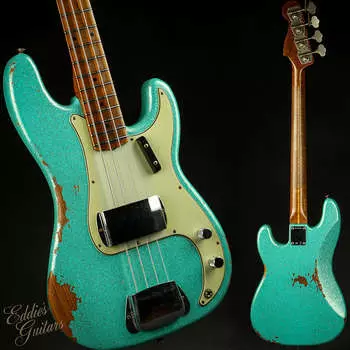 Гитары Fender Eddie’s Exclusive Custom Shop 1957 Precision Bass Heavy Relic – Seafoam Green Sparkle Eddie’s Guitars Exclusive Custom Shop 1957 Precision Bass Heavy Relic – Seafoam Green Sparkle