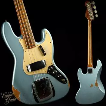 Гитары Fender Eddie’s Exclusive Custom Shop 1964 Jazz Bass Heavy Relic — Ice Blue Metallic Eddie’s Guitars Exclusive Custom Shop 1964 Jazz Bass Heavy Relic – Ice Blue Metallic