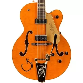 Гитары Gretsch G6120T-55 Vintage Select Edition '55 Chet Atkins Hollowbody с Bigsby Vintage Orange Stain