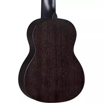 Гитары Luna, винтажные, из красного дерева, сопрано, укулеле, атласные, черные Luna Guitars