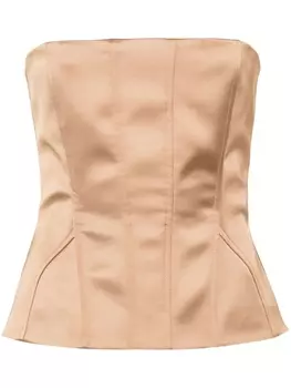 Giuseppe Di Morabito атласный топ, коричневый