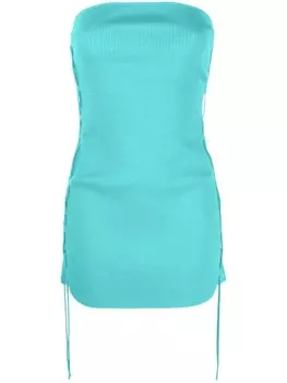 Giuseppe Di Morabito декорированное платье мини без бретелей, синий