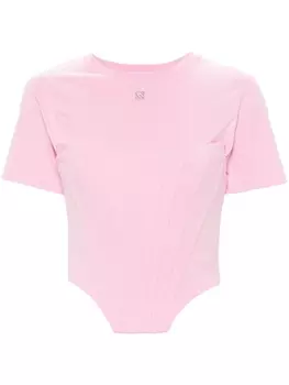 Giuseppe Di Morabito футболка с корсетом, розовый