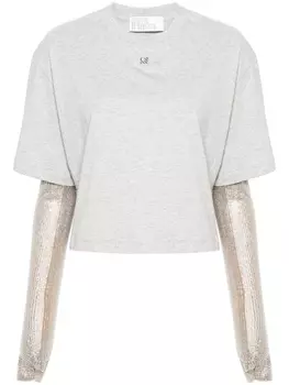 Giuseppe Di Morabito футболка с кристаллами, серый