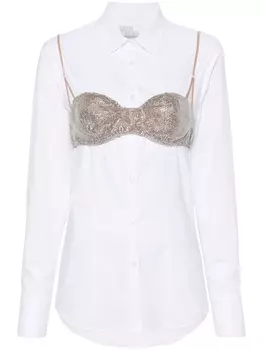 Giuseppe Di Morabito многослойная поплиновая рубашка, белый