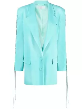 Giuseppe Di Morabito однобортный блейзер с кружевом, синий