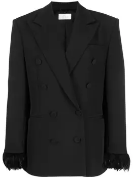 Giuseppe Di Morabito однобортный пиджак с перьями на манжетах, черный