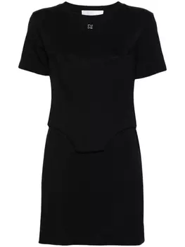 Giuseppe Di Morabito платье-футболка с корсетом, черный