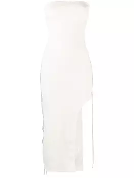 Giuseppe Di Morabito платье миди со шнуровкой, белый