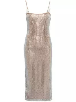 Giuseppe Di Morabito платье мини с кристаллами, серебристый