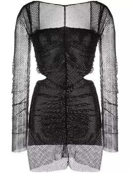 Giuseppe Di Morabito платье мини со стразами и вырезами, черный