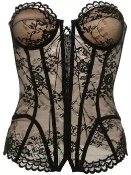 Giuseppe Di Morabito топ-бюстье с цветочным кружевом, черный