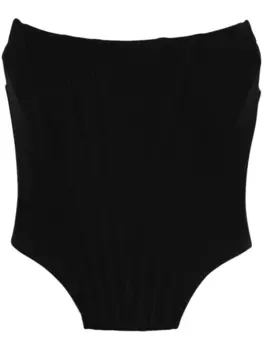 Giuseppe Di Morabito топ-корсет из вирджинской шерсти, черный