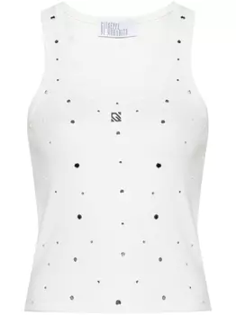 Giuseppe Di Morabito топ с кристаллами, белый