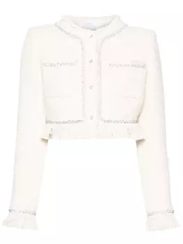 Giuseppe Di Morabito твидовый жакет со стразами, белый