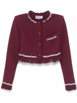 Giuseppe Di Morabito укороченный жакет с кристаллами, фиолетовый