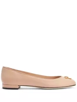 Giuseppe Zanotti балетки Riziana с логотипом, розовый
