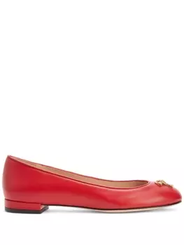 Giuseppe Zanotti балетки с логотипом, красный