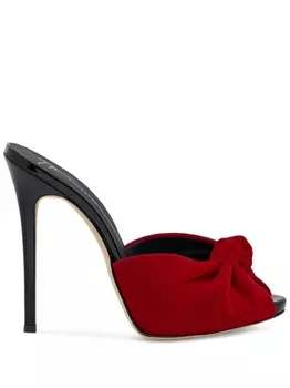 Giuseppe Zanotti бархатные босоножки Bridget 120, красный