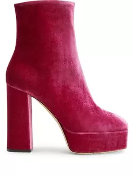 Giuseppe Zanotti бархатные ботильоны Morgana Leo, розовый