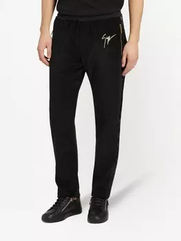 Giuseppe Zanotti бархатные брюки, черный