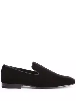 Giuseppe Zanotti бархатные лоферы G-Flash, черный
