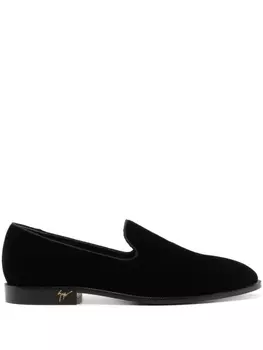 Giuseppe Zanotti бархатные лоферы Jean, черный