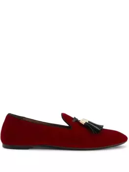 Giuseppe Zanotti бархатные лоферы Maltine, красный