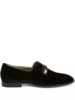 Giuseppe Zanotti бархатные лоферы Marty, черный