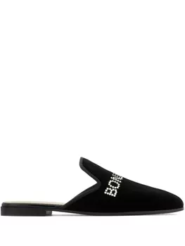 Giuseppe Zanotti бархатные мюли Bonjour Nuit, черный