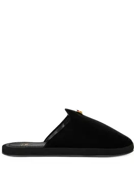 Giuseppe Zanotti бархатные слиперы Domitille, черный