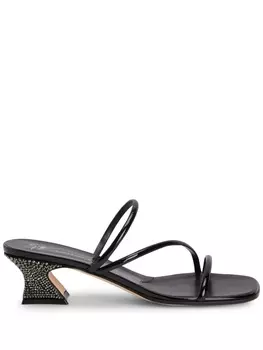 Giuseppe Zanotti босоножки Aude Strass с кристаллами, черный