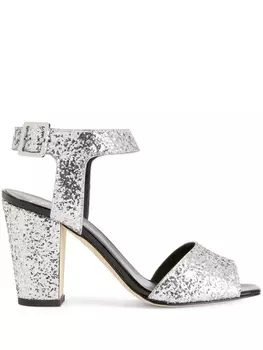 Giuseppe Zanotti босоножки Emmanuelle 80, серебристый