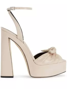 Giuseppe Zanotti босоножки Gabriiela на платформе, нейтральный цвет