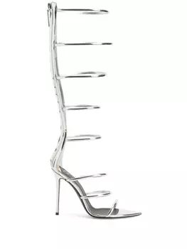 Giuseppe Zanotti босоножки-гладиаторы, серебристый