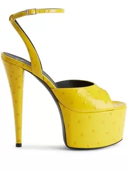 Giuseppe Zanotti босоножки Gz Aida 150 на платформе, желтый