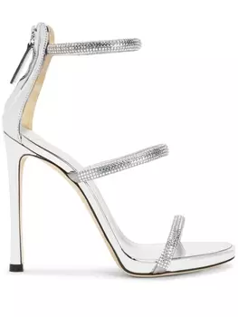 Giuseppe Zanotti босоножки Harmony 120, серебристый