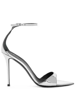 Giuseppe Zanotti босоножки Intriigo 90 с эффектом металлик, серебристый