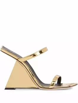 Giuseppe Zanotti босоножки Lilii Borea на танкетке, золотистый